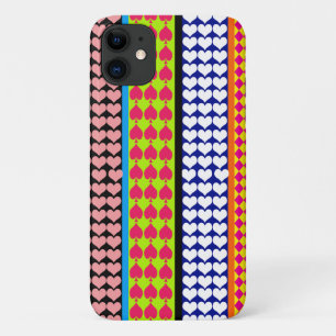 Stripes Hearts Diamonds Boho Mixed Design Case-Mate iPhone Case