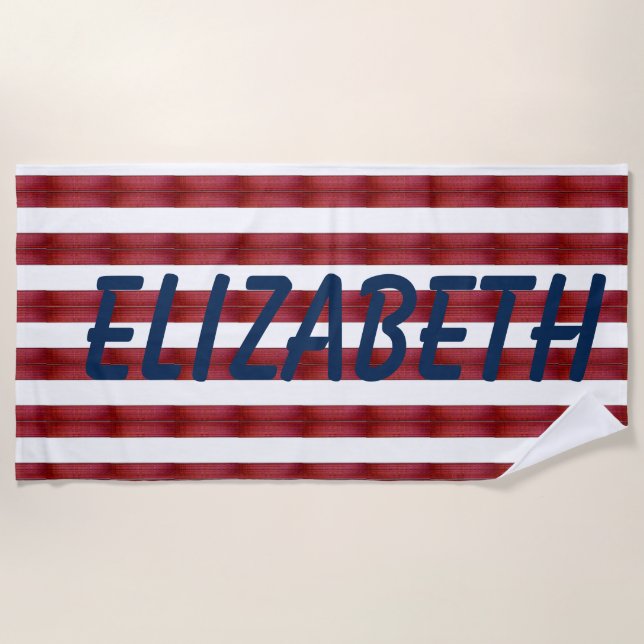 Stripes In Abstract Beach Towel (Front)