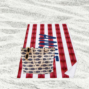 Stripes In Abstract Beach Towel