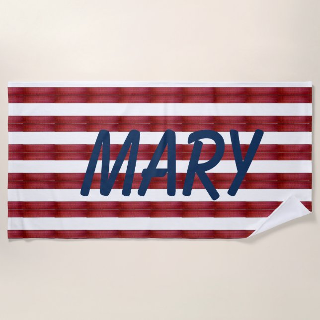 Stripes In Abstract Beach Towel (Front)