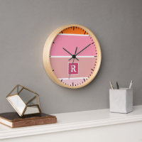 Stripes in pink, white and orange with Monogram