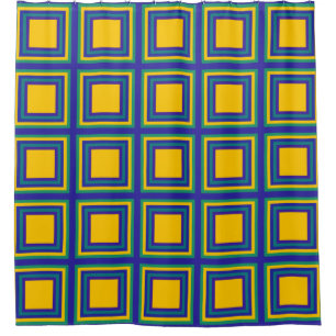 Stripes in Square Frame 2 + your ideas Shower Curtain