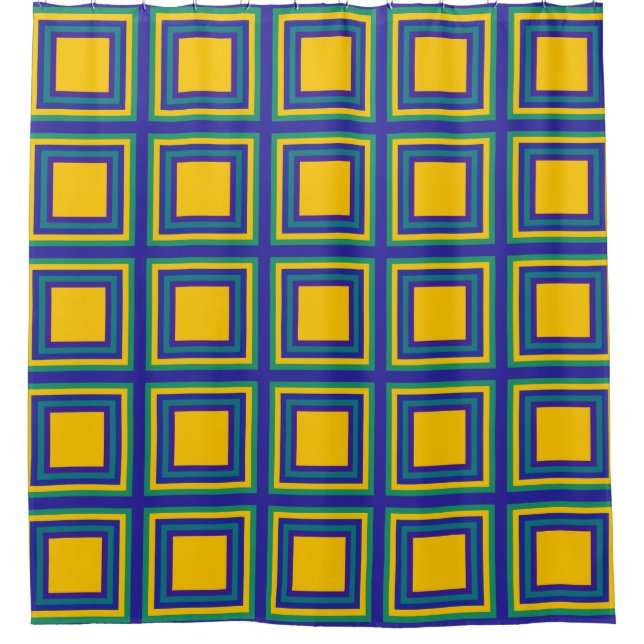 Stripes in Square Frame 2 + your ideas Shower Curtain (Front)
