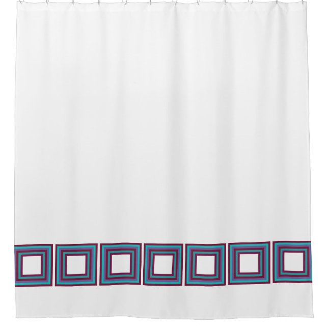 Stripes in Square Frame 4 + your ideas Shower Curtain (Front)