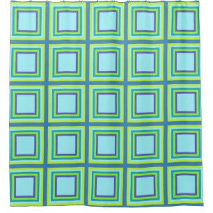 Stripes in Square Frame 5 + your ideas Shower Curtain