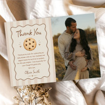 Stripes Little Cutie Pie Photo Thank You Card