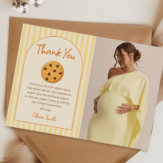 Stripes Little Cutie Pie Photo Thank You Card