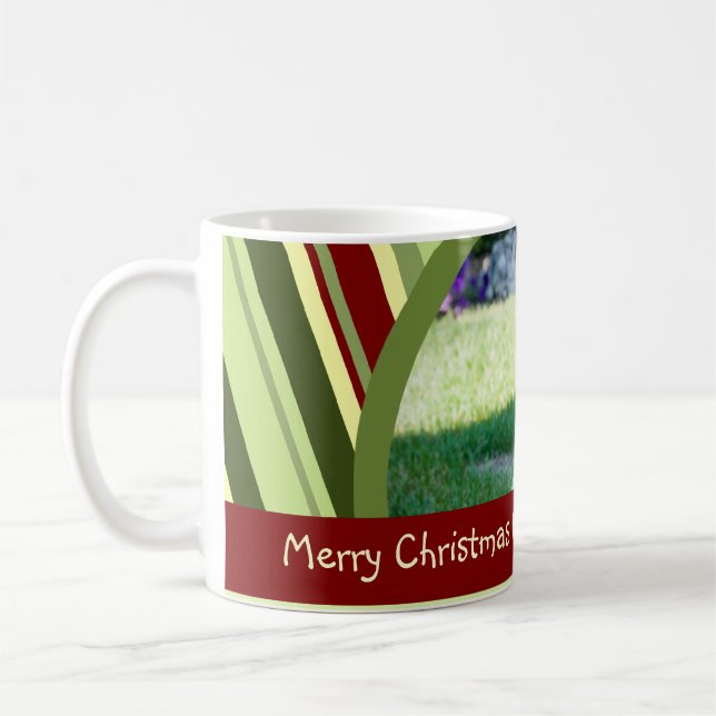 Stripes Merry Christmas Grandma Mug (Left)