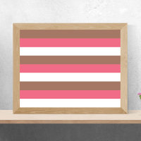 Stripes Mocha Brown Pink White