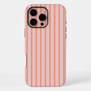 Stripes Modern Coral Peach Minimalist Elegance iPhone 16 Pro Max Case