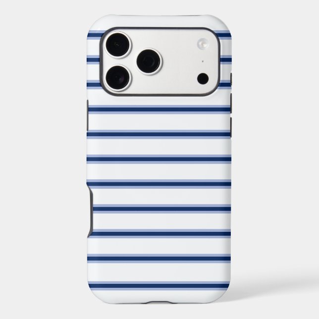 Stripes Modern Indigo Minimalist Elegance (Back)