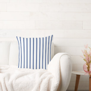 Stripes Modern Indigo Minimalist Elegance Cushion