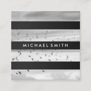 Stripes   Modern   Photographer Square Business Card