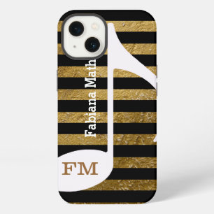 Stripes Music Note Personalised iPhone 13 Case