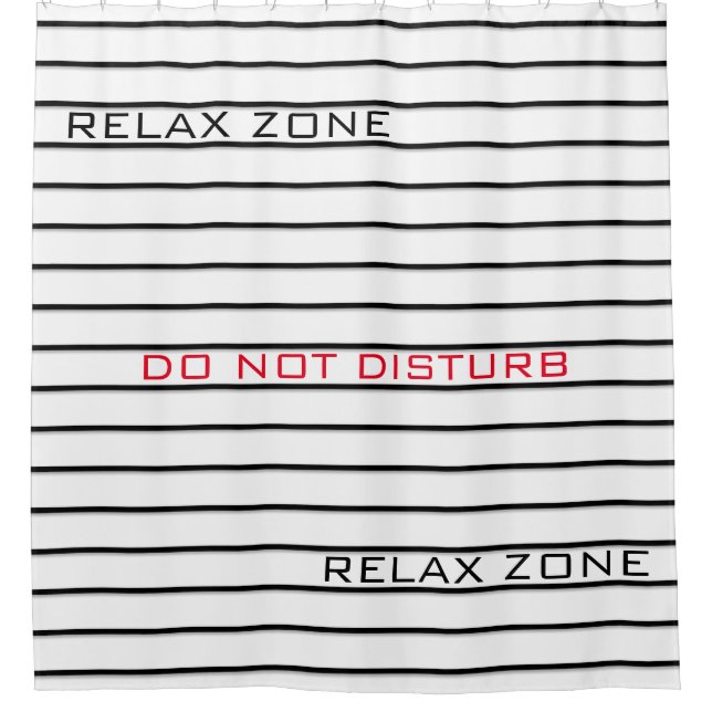 Stripes narrow black shadow + your backg. & idea shower curtain (Front)