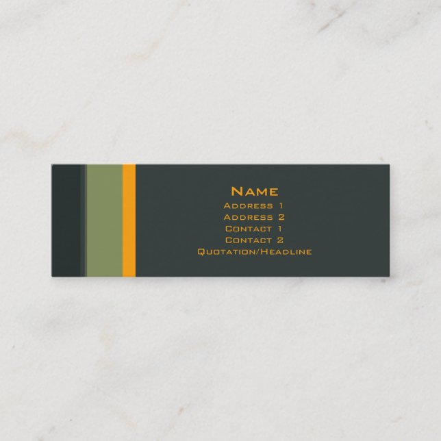 Stripes No. 0035 Mini Business Card (Front)
