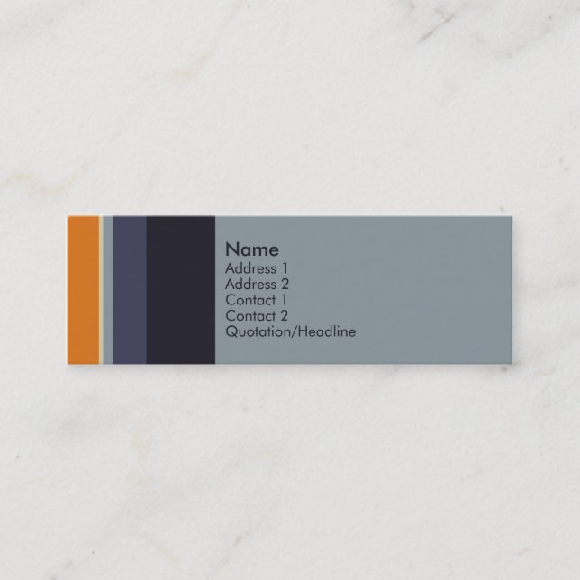 Stripes No. 0038 Mini Business Card (Front)