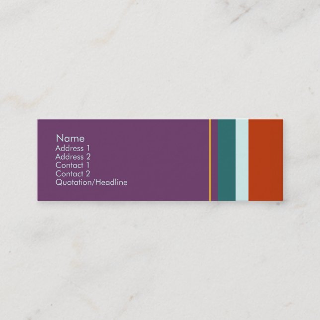 Stripes No. 0078 Mini Business Card (Front)