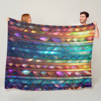 Stripes of Colour Shine Fleece Blanket