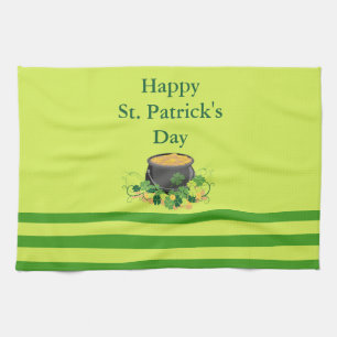 Stripes of St. Patrick's Tea Towel