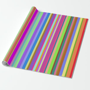 Stripes of Various Colours Wrapping Paper