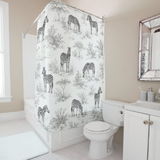 Stripes on Safari Shower Curtain