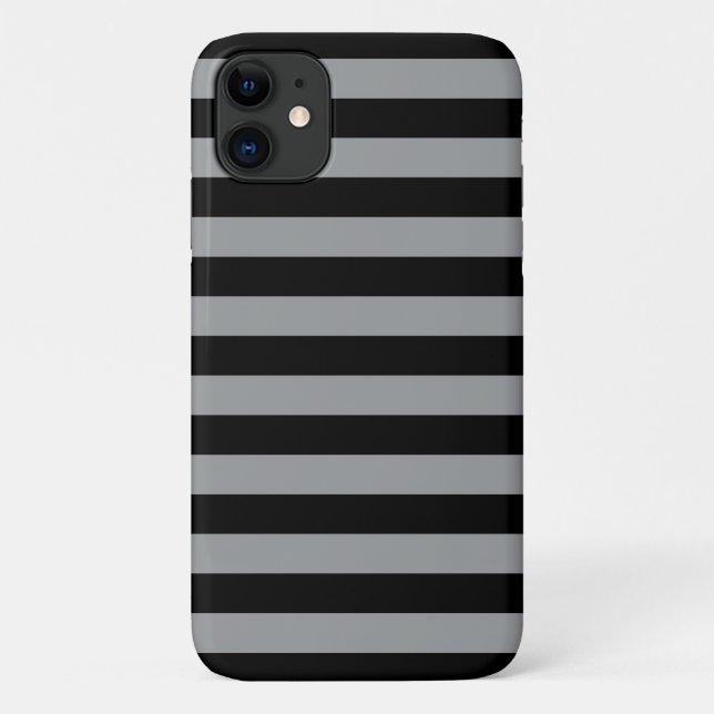 Stripes (Parallel Lines) - Black Grey Case-Mate iPhone Case (Back)