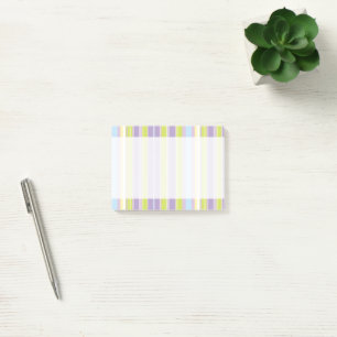 Stripes (Parallel Lines) - Green Purple Blue White Post-it Notes