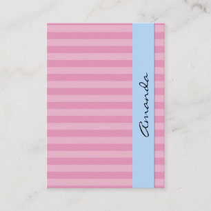 Stripes (Parallel Lines, Striped Pattern) - Pink Business Card
