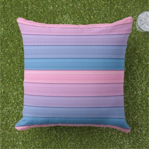 Stripes Pastel blue colourful modern geometrical Cushion
