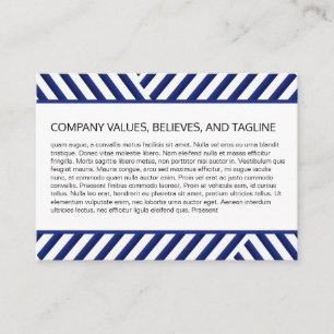 Stripes Pattern Blue Background Business Card