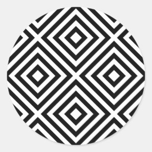 Stripes Pattern Classic Round Sticker