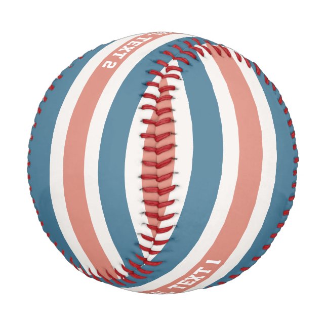 Stripes Pattern custom baseball (Angled)