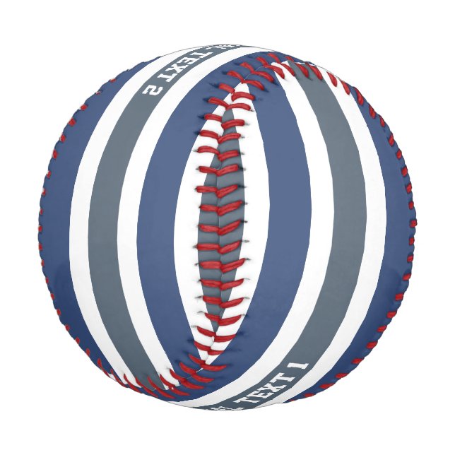 Stripes Pattern custom baseball (Angled)