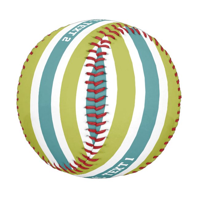 Stripes Pattern custom baseball (Angled)