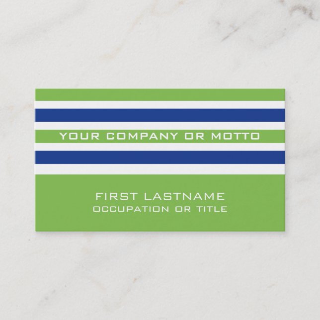 Stripes Pattern custom business cards (Front)