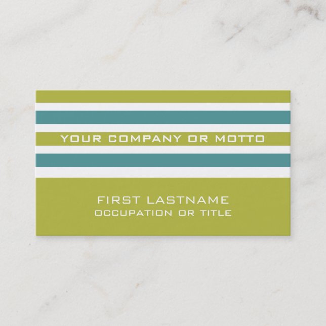 Stripes Pattern custom business cards (Front)