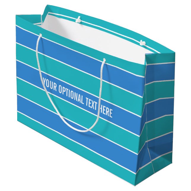 Stripes Pattern custom gift bag (Back Angled)