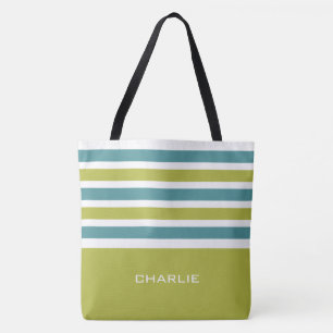 Stripes Pattern custom monogram bags
