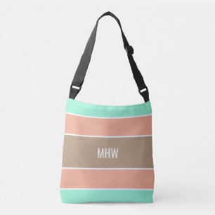 Stripes Pattern custom monogram bags