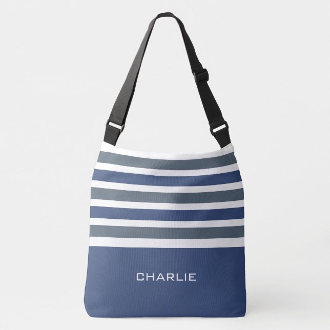 Stripes Pattern custom monogram bags (Front)