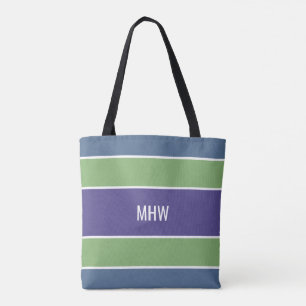 Stripes Pattern custom monogram bags