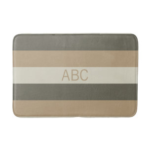 Stripes Pattern custom monogram bath mats