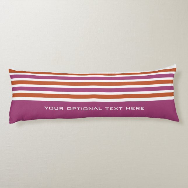 Stripes Pattern custom monogram body cushion (Back)