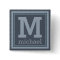Stripes Pattern custom monogram button