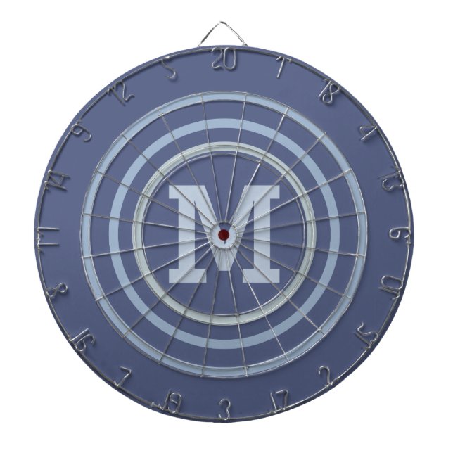 Stripes Pattern custom monogram dart board (Front)