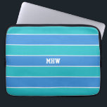 Stripes Pattern custom monogram laptop sleeves<br><div class="desc">Change the text field to what you want. You can also change the font and its size and colour by using the "Customise it" function, as well as add more text fields if you wish. See my store for more items with, and colour choices of, this design.</div>