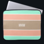 Stripes Pattern custom monogram laptop sleeves<br><div class="desc">Change the text field to what you want. You can also change the font and its size and colour by using the "Customise it" function,  as well as add more text fields if you wish. See my store for more items with,  and colour choices of,  this design.</div>