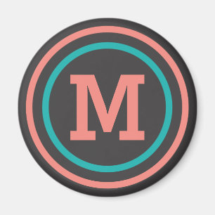 Stripes Pattern custom monogram magnets