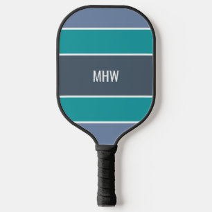Stripes Pattern custom monogram Pickleball Paddle